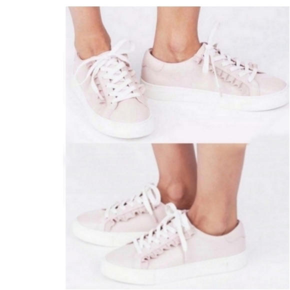 Tory Burch Shoes - Tory Burch Pink Ruffle Sneakers- Size 6.5
